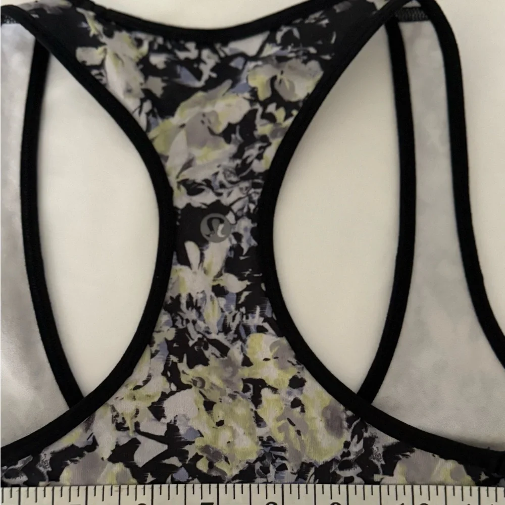 Lululemon Cool Racerback Crosscourt Petal Black Clarity Yellow / Black Size‎ 6